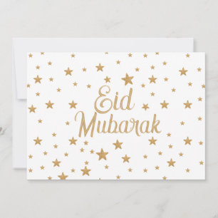 Eid Mubarak Gold Star Glitter Funkeln Deko Einladung