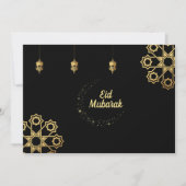 Eid Mubarak Golden Customizing Einladung (Vorderseite)