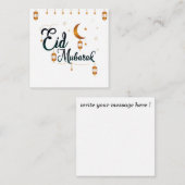 Eid Mubarak Golden Mitteilungskarte (Vorne/Hinten)