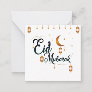 Eid Mubarak Golden Mitteilungskarte