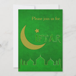 Eid Mubarak Green Gold Moschee - Einladung von Ift