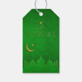 Eid Mubarak Green Gold Moschee Geschenkanhänger (Vorderseite)