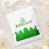 Eid Mubarak Green Gold Moschee Geschenktütchen (Ausgeschnitten)