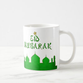 Eid Mubarak Green Gold Moschee Kaffeetasse