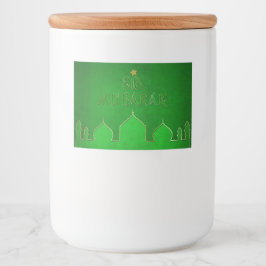 Eid Mubarak Green Gold Moschee Lebensmitteletikett