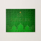 Eid Mubarak Green Gold Moschee Puzzle (Horizontal)