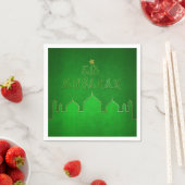 Eid Mubarak Green Gold Moschee Serviette (Beispiel)