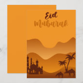 Eid Mubarak Greetings Feiertagskarte (Vorne/Hinten)