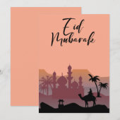 Eid Mubarak Greetings Feiertagskarte (Vorne/Hinten)