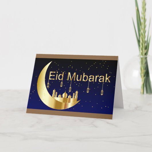 eid mubarak Grußkarte  Feiertagskarte (Vorderseite)