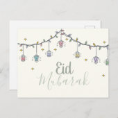 Eid Mubarak Grußkarte für eid al fit Postkarte (Vorne/Hinten)