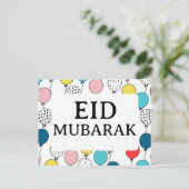 Eid Mubarak Grußkarte für eid al fitre Postkarte (Stehend Vorderseite)