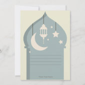 Eid Mubarak Grußkarte für eid Alsitz Einladung (Rückseite)