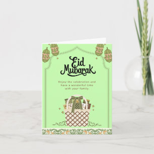 Eid Mubarak Grußkarte für Freunde und Familie Karte