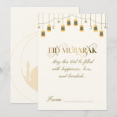 Eid Mubarak Grußkarten Feiertagskarte (Vorne/Hinten)