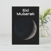 Eid Mubarak Halbmond Licht auf Licht Ankündigung (Stehend Vorderseite)