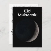 Eid Mubarak Halbmond Licht auf Licht Dankeskarte (Vorne/Hinten)