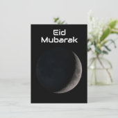 Eid Mubarak Halbmond Licht auf Licht Dankeskarte (Stehend Vorderseite)