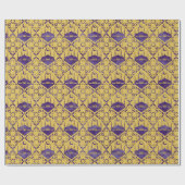 Eid Mubarak - Happy Eid - Amethyst und Gold Geschenkpapier (Flach)