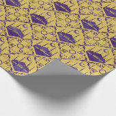 Eid Mubarak - Happy Eid - Amethyst und Gold Geschenkpapier (Ecke)
