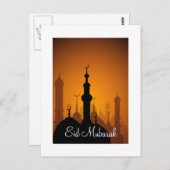 Eid Mubarak Happy Eid Postkarte (Vorne/Hinten)