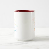 Eid Mubarak Herz Line Art Combo Tasse (Zentrum)