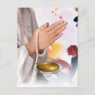 Eid Mubarak / Hijab Girl Holiday Card Feiertagspostkarte