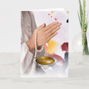 Eid Mubarak / Hijab Mädchen Feiertagskarte