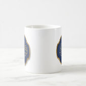 Eid Mubarak in Arabisch Navy Blue Golden Kaffeetasse (Mittel)