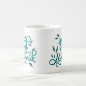 Eid Mubarak in arabischer Kalligrafie in grüner Fa Kaffeetasse (Mittel)