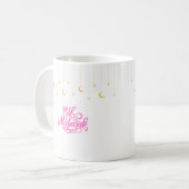 Eid Mubarak in rosa Farbe Kaffeetasse (Vorderseite Links)