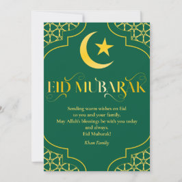 Eid Mubarak Individuelle Name Elegante Modernes Gr Feiertagskarte