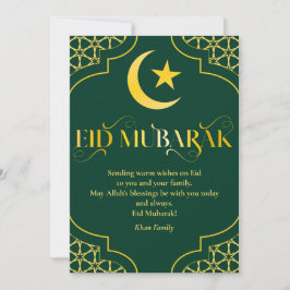 Eid Mubarak Individuelle Name Elegante Modernes Gr Feiertagskarte