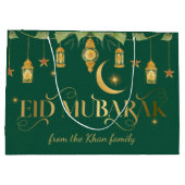 Eid Mubarak Individuelle Name Große Geschenktüte (Rückseite)