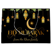 Eid Mubarak Individuelle Name Rodelbahn mit Aussic Große Geschenktüte (Vorderseite)
