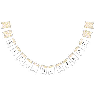 Eid Mubarak Islamische geometrische Golddekoration Wimpelkette