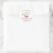 Eid Mubarak Islamischer Halbmond Runder Aufkleber (Tasche)