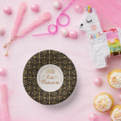 Eid Mubarak Islamischer Urlaub Elegantes Schwarzes Pappteller (Party)