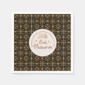 Eid Mubarak Islamischer Urlaub Elegantes Schwarzes Serviette (Vorderseite)