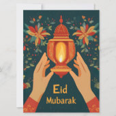Eid Mubarak Islamischer Urlaub Feiertagskarte (Vorderseite)