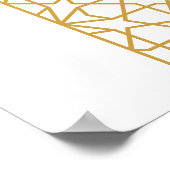 Eid Mubarak Islamisches geometrisches Goldmuster Poster (Ecke)