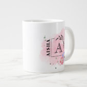 Eid Mubarak Jumbo Tasse - Blumenwasser (Vorderseite Rechts)