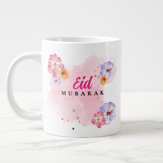Eid Mubarak Jumbo Tasse - Blumenwasser (Links)