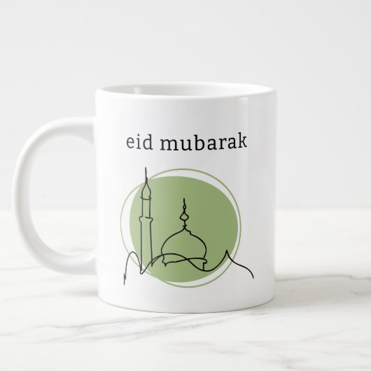 Eid Mubarak Jumbo Tasse - Moschee Art (Links)