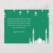 Eid mubarak kareem Islam arabische Moschee Kalligr Postkarte (Vorderseite)