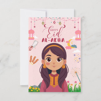 Eid Mubarak Karte für Mädchen