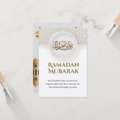 Eid Mubarak Karte mit Masjid (Vorderseite/Rückseite Beispiel)