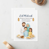 Eid Mubarak Karte Sofort-Download (Vorderseite/Rückseite Beispiel)