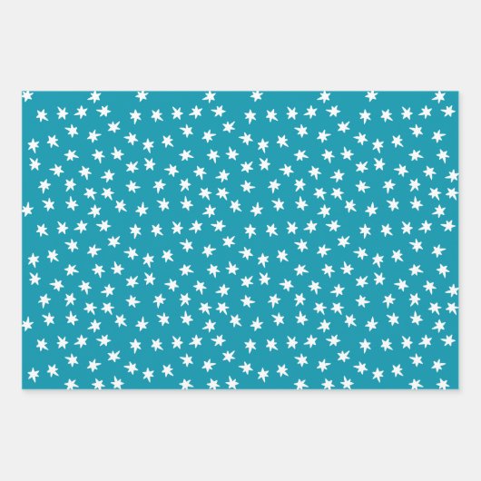 Eid Mubarak Kids Blue Moon Star Zitat Geschenkpapier Set (Vorderseite 2)