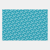 Eid Mubarak Kids Blue Moon Star Zitat Geschenkpapier Set (Vorderseite)